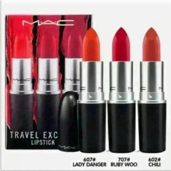MAC Travel Exclusive Lipstick x3 Reds - NWT - Picture 1 of 3